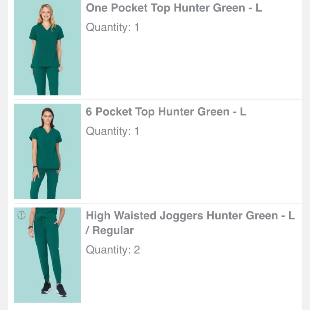 hunter green scrubs
